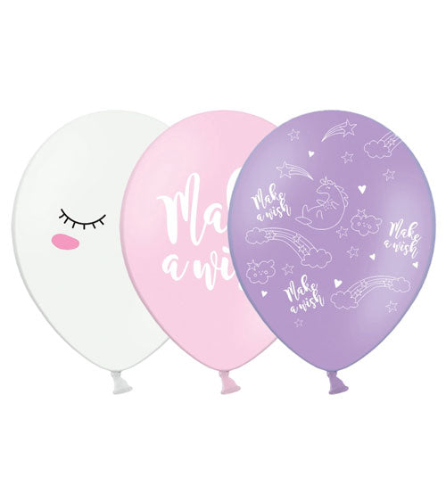 Ballon-Set Einhorn, rosa-lavendel-weiss