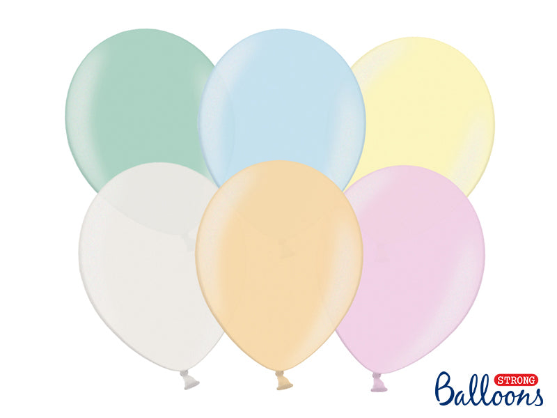 Ballon-Set Mix pastel bunt, mit Perleffekt 10 Stk