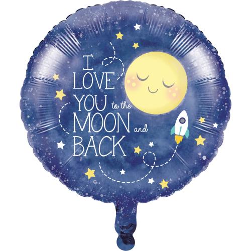 Folienballon To The Moon and Back, 46 cm