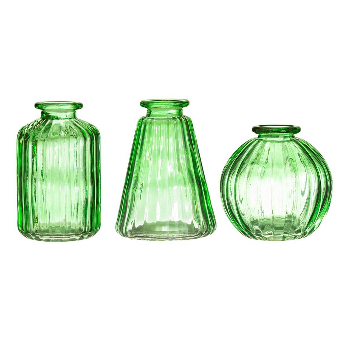 Vasen-Set, grün, 3 Stk