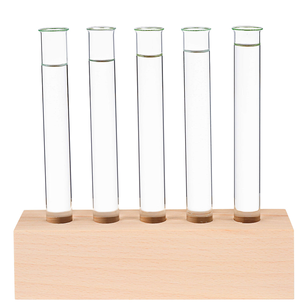 Reagenzglas Vase aus Holz 5-Loch mit Reagenzglas