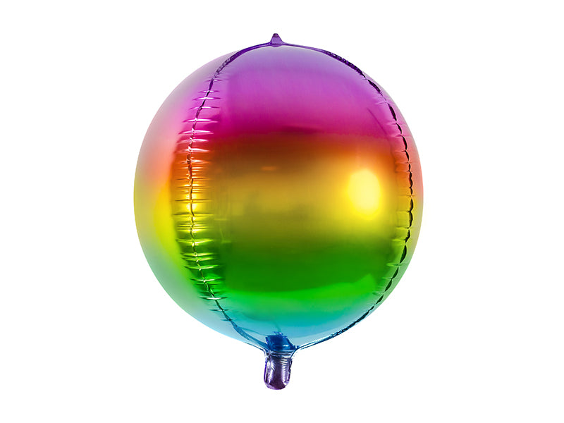 Folienballon Ball, ombre Regenbogen