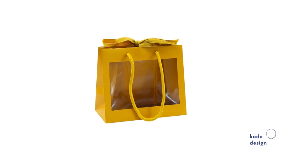 Geschenktüte mit Sichtfenster, karamel, 1 Stk