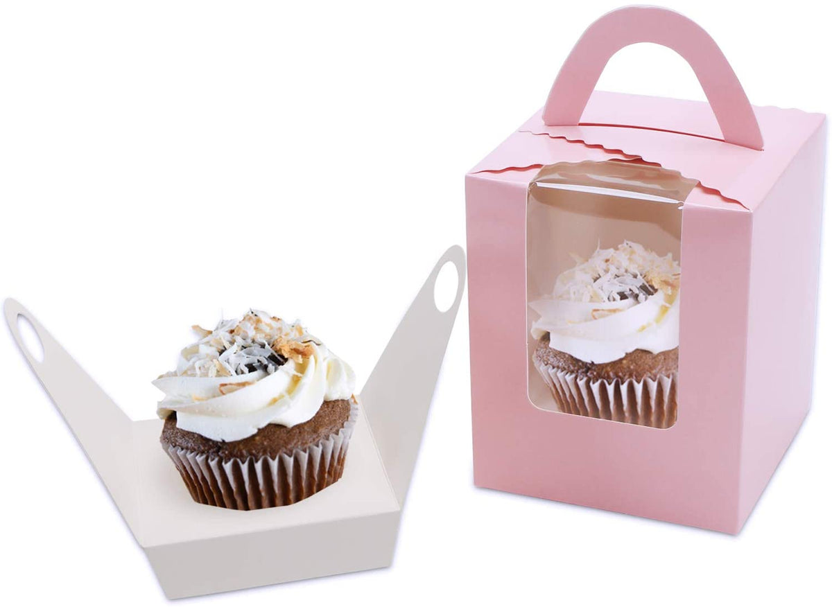 Cupcake Box rosa, 6er Pack
