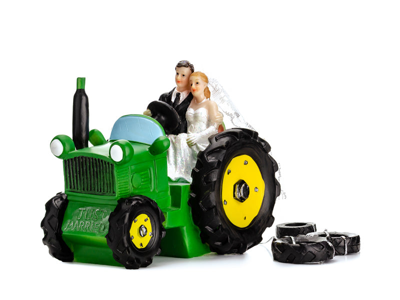 Tortenfiguren Brautpaar, Traktor